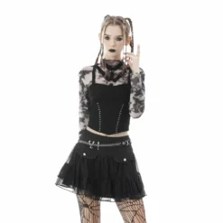 Ladies Dark In Love Nancy Mesh Top