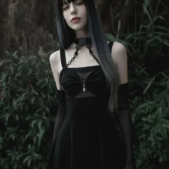 Punk Rave Noche Sleeves With Choker - Fishnet Accessories