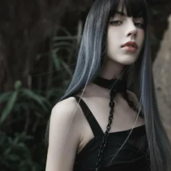 Punk Rave Noche Sleeves With Choker - Fishnet Accessories