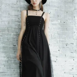 Punk Rave Delta Dress - Black