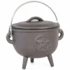 Homeware Gothic Gifts 11cm Pentagram Cast Iron Cauldron