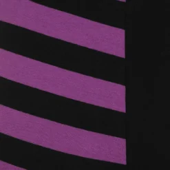 Banned Apparel Banned Half Black Half Stripes Leggings - Purple Ladies