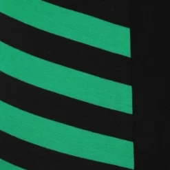 Banned Apparel Banned Half Black Half Stripes Leggings - Green Ladies