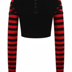 Banned Apparel Ladies Banned Lycoris Top - Black & Red