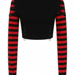 Banned Apparel Ladies Banned Lycoris Top - Black & Red