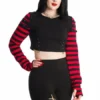 Banned Apparel Ladies Banned Lycoris Top - Black & Red