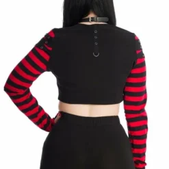 Banned Apparel Ladies Banned Lycoris Top - Black & Red