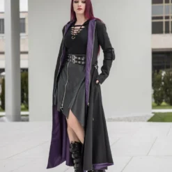 Necessary Evil Purple Lined Selene Coat