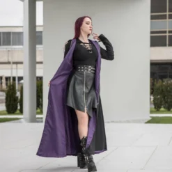 Necessary Evil Purple Lined Selene Coat