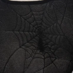 Devil Fashion Web Pattern Mesh Top