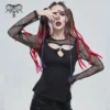 Ladies Devil Fashion Athena Long Sleeve Fishnet Top