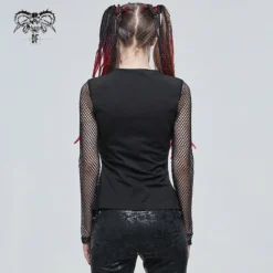 Ladies Devil Fashion Athena Long Sleeve Fishnet Top