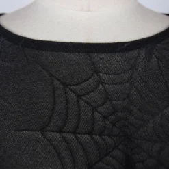 Devil Fashion Web Pattern Mesh Top