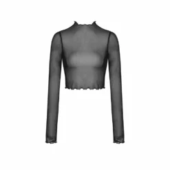 Ladies Dark In Love Barbarella Mesh Top
