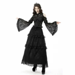 Ladies Dark In Love Esmeralda Lace Cape