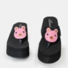 Koi Footwear New Arrivals Koi No Cuddles Bear Flatform Thong Sandles