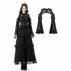 Ladies Dark In Love Esmeralda Lace Cape