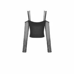 Ladies Dark In Love Carina Fishnet Top