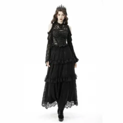 Ladies Dark In Love Esmeralda Lace Cape