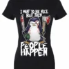 Grindstore Psycho Penguin I Want To Be Nice T-Shirt Ladies