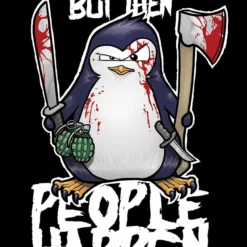 Grindstore Psycho Penguin I Want To Be Nice T-Shirt Ladies