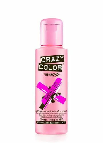 Crazy Colour Semi Permanent Hair Dye - Rebel UV | Vibrant UV Hair Color | Long-Lasting Hair Dye 4 Crazy Colour Semi Permanent Hair Dye - Rebel UV