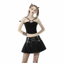 New Arrivals Dark In Love Muriel Pleated Mini Skirt