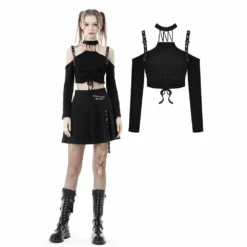 New Arrivals Dark In Love Dara Cropped Top