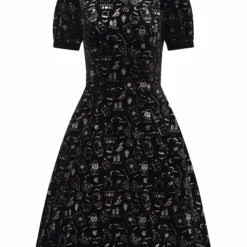 Ladies Collectif Peta Spooky Velvet Swing Dress
