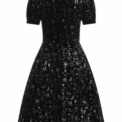 Ladies Collectif Peta Spooky Velvet Swing Dress