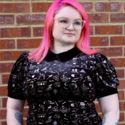 Collectif Peta Spooky Velvet Top