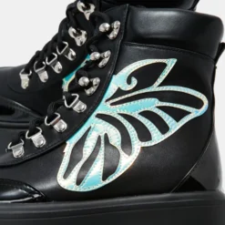 Koi Footwear Koi Tooth Fairy's Intent Blue Platform Boots New Arrivals