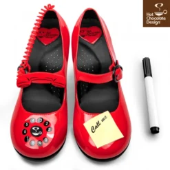 Ladies Hot Chocolate Design Mid Heels Call Me Mary Jane Pump