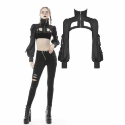 Ladies Dark In Love Rebellious Cut Out Cape