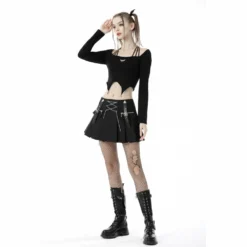 New Arrivals Dark In Love Muriel Pleated Mini Skirt