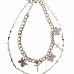 Banned Apparel New Arrivals Banned Butterfly Crossed Choker