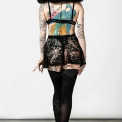 Plus Sizes Killstar Afterlife Lace Nightdress Black