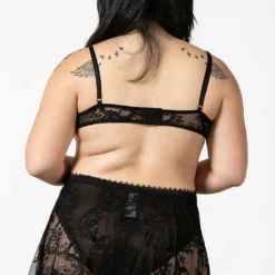 Plus Sizes Killstar Afterlife Lace Nightdress Black