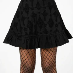 Killstar Amelie Flocked Mini Skirt Ladies