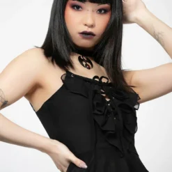 Ladies Killstar Anshee Lace Up Dress