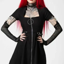 Killstar Anti Everything Zip Dress Ladies