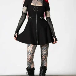 Killstar Anti Everything Zip Dress Ladies