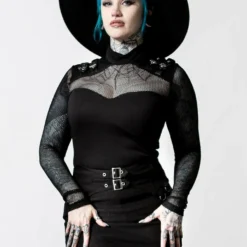 Ladies Killstar Arch Enemies Fishnet Top