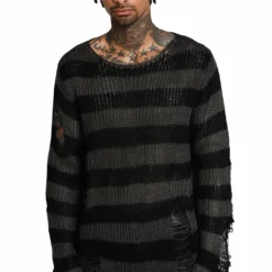 Killstar Ash Distress Knit Sweater
