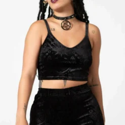 Killstar Ataraxia Velvet Top Ladies