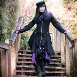 Necessary Evil Purple Lined Selene Coat