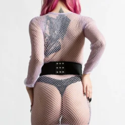 Killstar Baby Hex Suspender Belt Black Plus Sizes