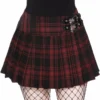 Killstar Bat Girl Skirt Tartan Ladies