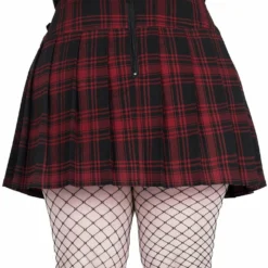 Killstar Bat Girl Skirt Tartan Ladies