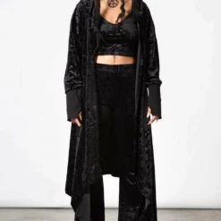 Ladies Killstar Be Gone Velvet Cardigan